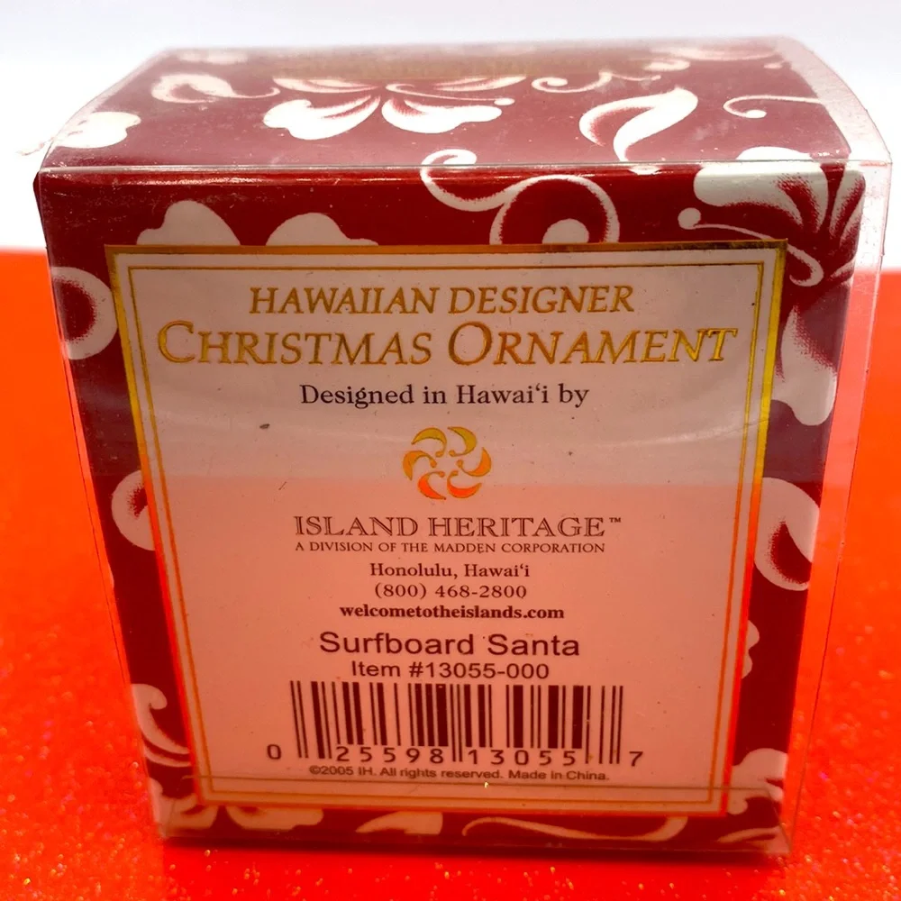 Hand-painted Hawaiian Designer Ornament Made In Honolulu Hawaii